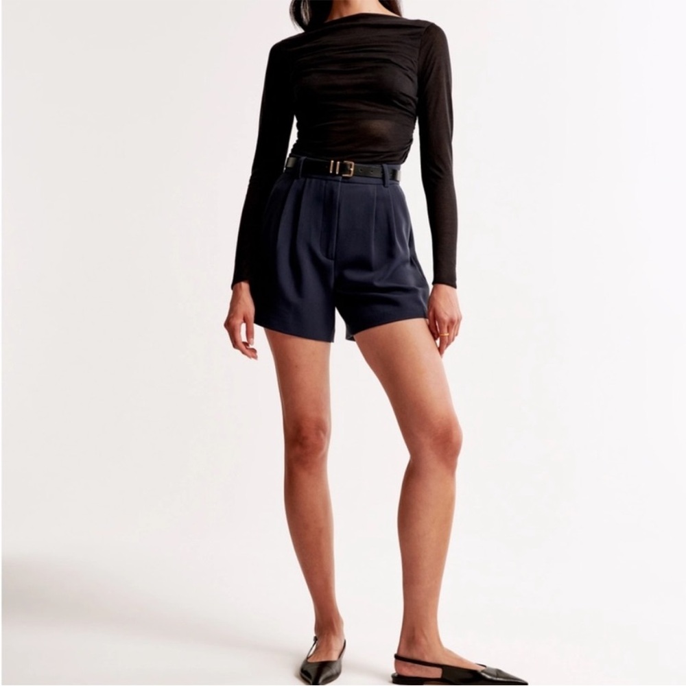 Abercrombie and Fitch high waist Navy Blue Women's Shorts